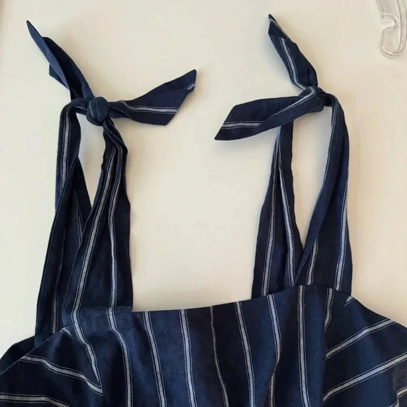 Rachel Roy Linen and Cotton Wide Leg Striped Jumpsuit Women’s size 4 - Picture 5 of 14